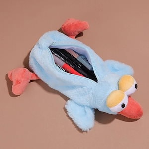 子供用文房具筆箱ペン立てロビンペンシルポーチハチドリペンシルポーチぬいぐるみかわいい鳥学生文房具大容量収納バッグ汚れに強い