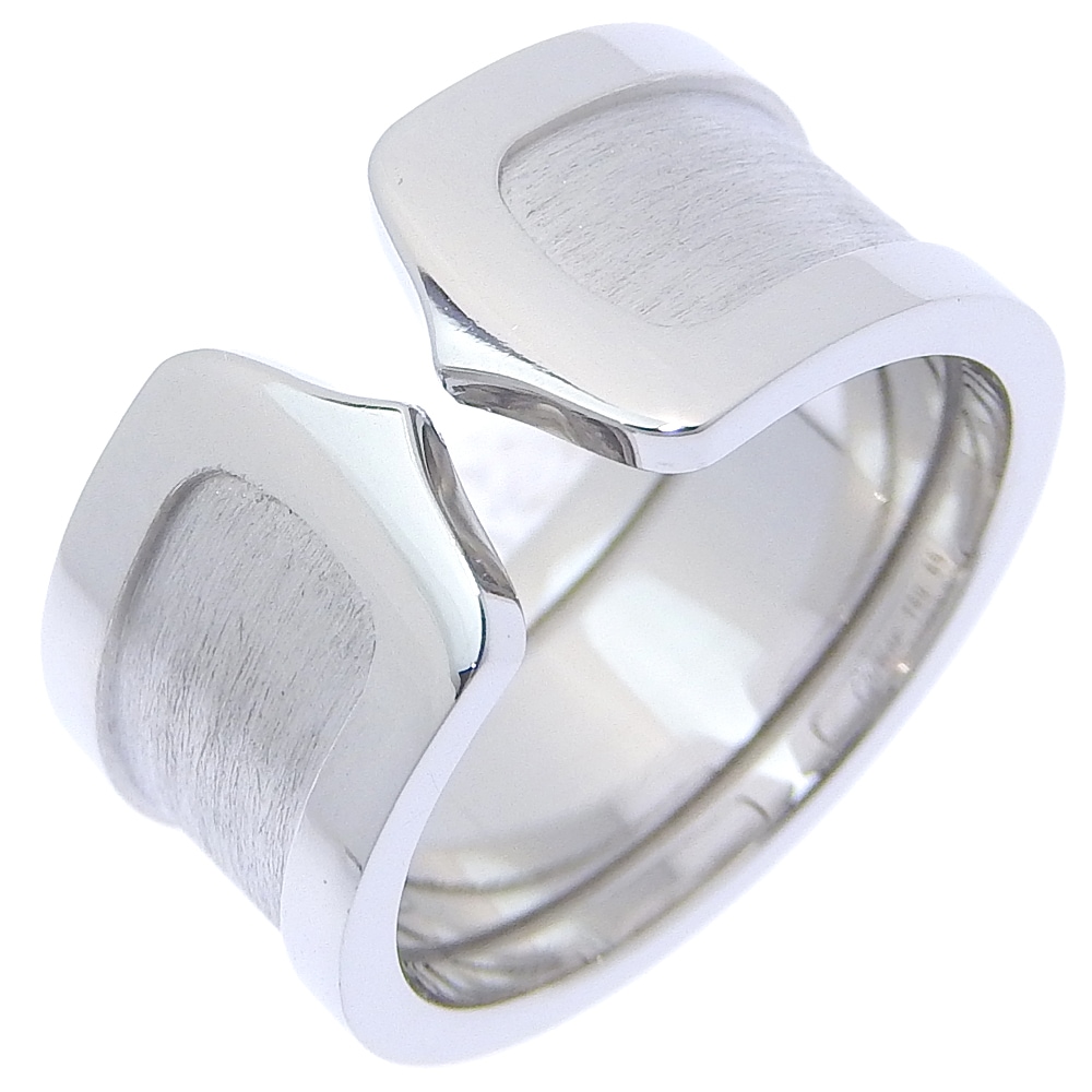 C2 リング・指輪 K18ホワイトゴールド 15号 約13g レディース 中古品 Aランク