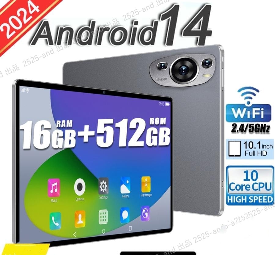 Android14 タブレット PC 本体 2024新品 タブレット 8+256GB FullHD wi-fi 5G 在宅勤務 ネット授業 動画視聴 コスパ最高 安い クリスマス GPS 電話 タブレ