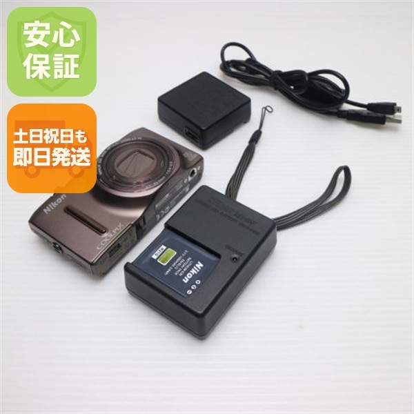 超美品 COOLPIX S9500 セピアブラウン デジカメ Nikon 96