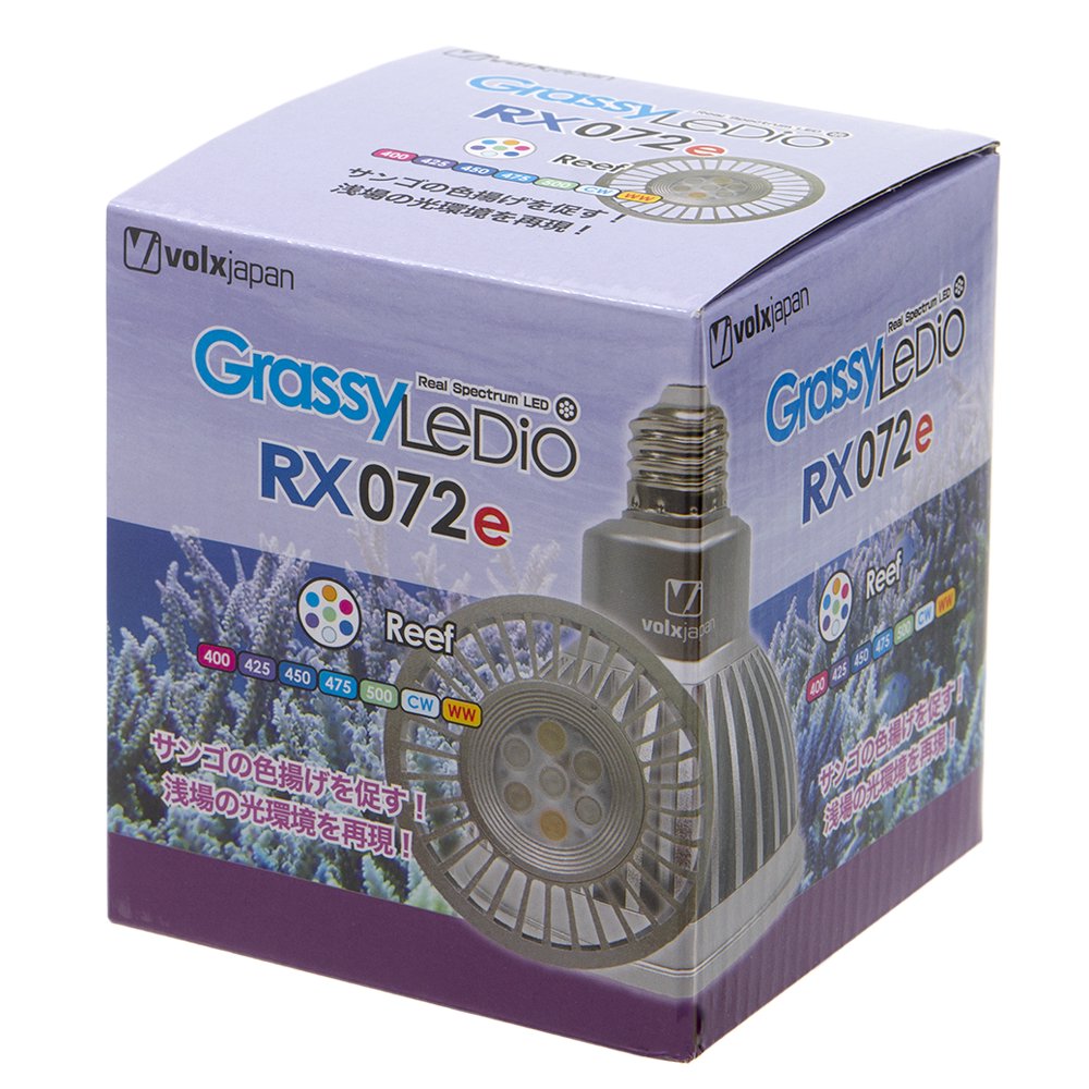 ボルクスジャパン　Ｇｒａｓｓｙ　ＬｅＤｉｏ　ＲＸ０７２ｅ　Ｒｅｅｆ　水槽　ライト　照明　ＣＲＣ10―15―10―90―10