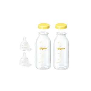 【即日発送】ピジョン 母乳実感 直付け哺乳瓶+乳首+KRキャップセット200ml（一般新生児用）２個セット