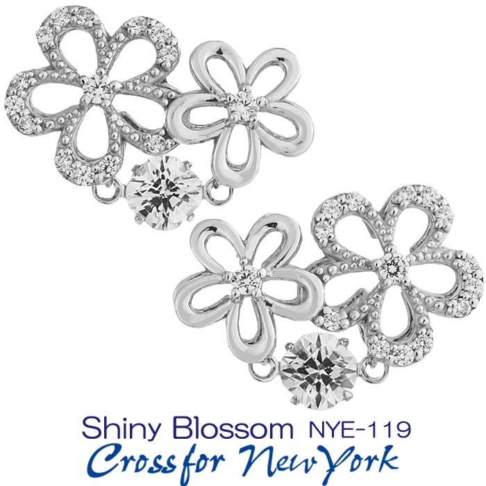 クロスフォーダンシングストーン キュービックジルコニアネックレス クロスフォーニューヨーク/Crossfor New York Shiny Blossom NYE-119 正規販売店