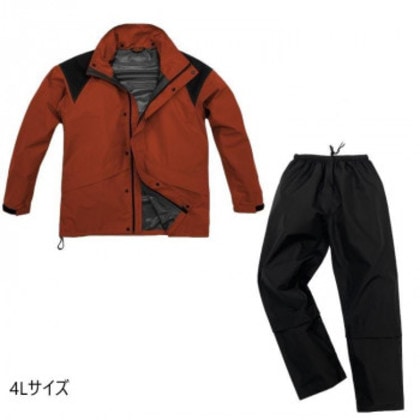 弘進ゴム B-1300 ODR透湿LIGHTレインスーツ レッド 4L H1300BC