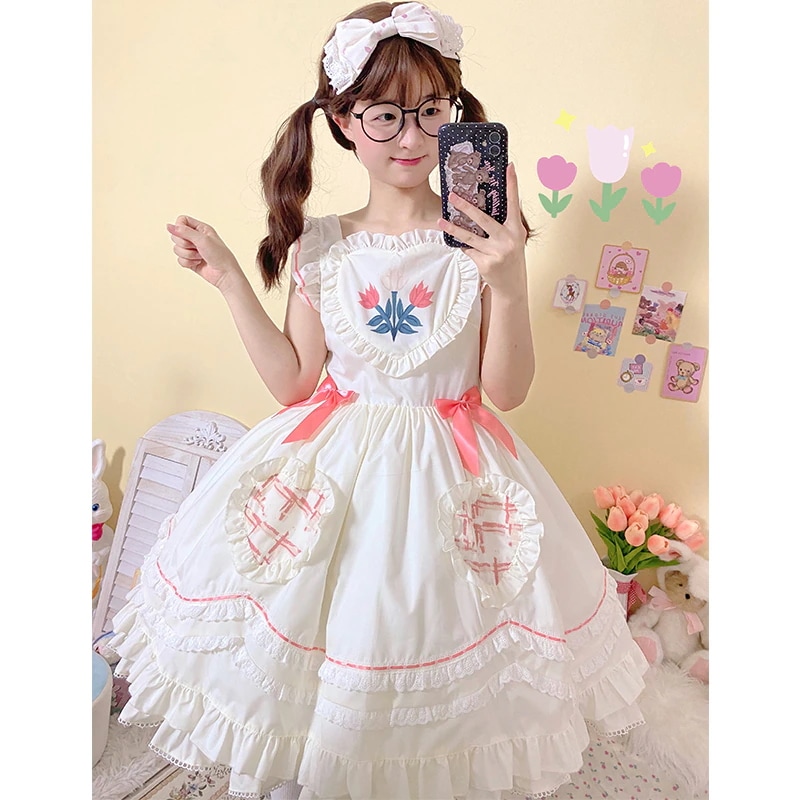 ロリータドレス かわいいJSK サスペンダードレス アイドル服 コスプレ 甘ロリ ロリータドレス かわいいJSK サスペンダードレス アイドル服