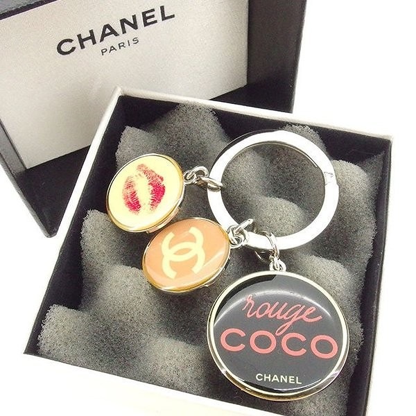 キーホルダー キーリング ココマーク 2010年秋　ノベルティ シルバー ブラック ピンク ベージュ 中古