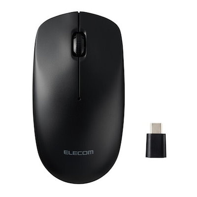 他サイト： エレコム M-LE10DRCBK 無線光学式マウス 3ボタン USB Type-Cレシーバー Windows Mac対応 ブラックの商品画像