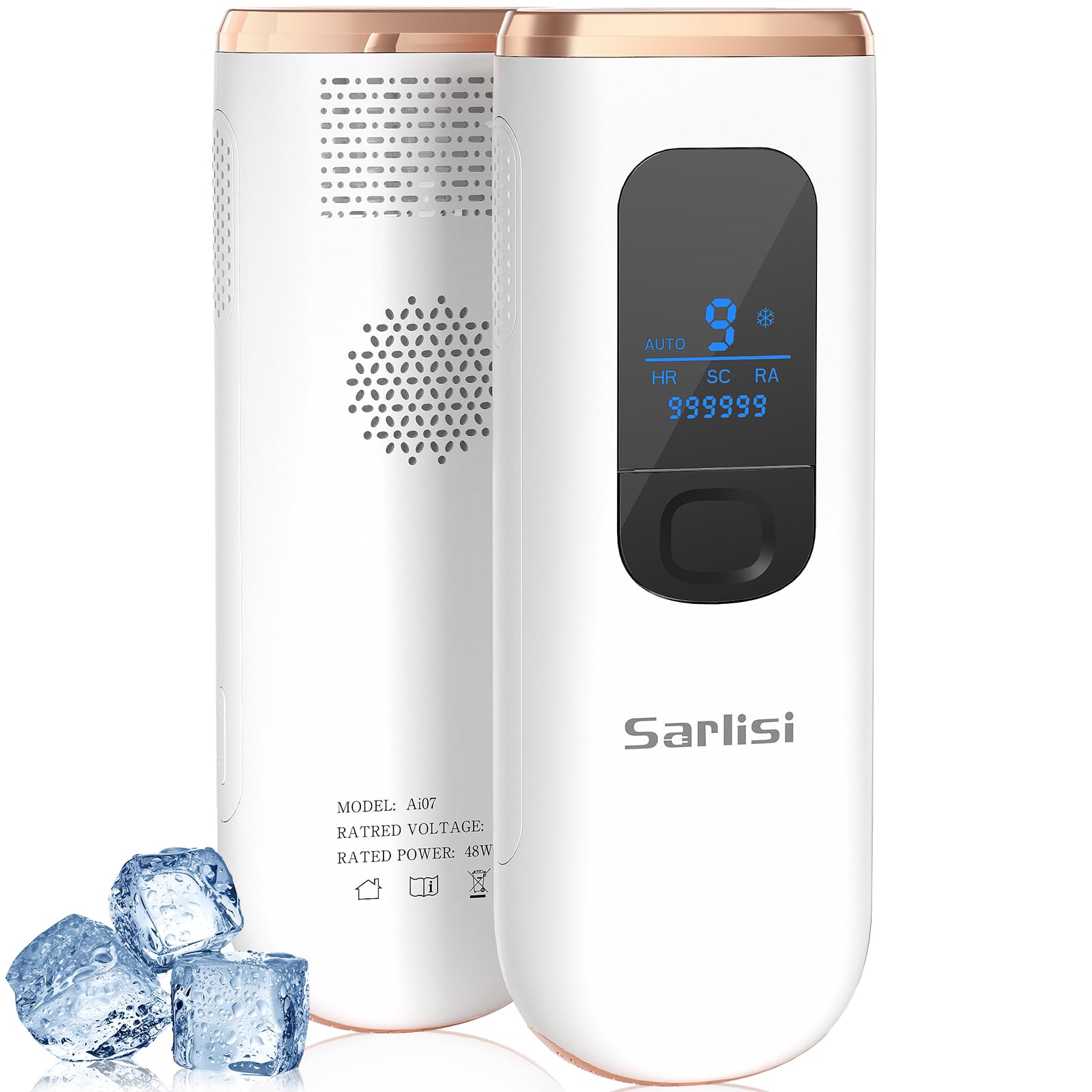 Sarlisi 脱毛器 全身脱毛 【新モデル】 冷感脱毛 IPL光脱毛器 家庭用 9段階調節 99万回照射 連続照射 光脱毛器 光エステ 男女兼用 だつもうきメンズ 髭 無痛脱毛 軽量 VIO対応 手