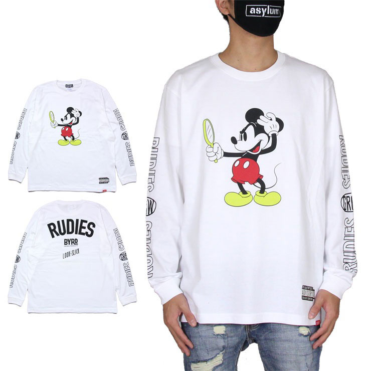 ルーディーズ ロンT RUDIES Tシャツ 長袖Tシャツ ミッキーマウス メンズ レディース