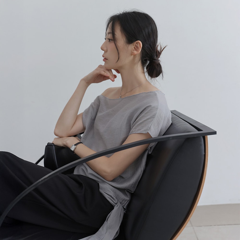 オンディスシースルーリンクルスカーフセット1/2ブラウス