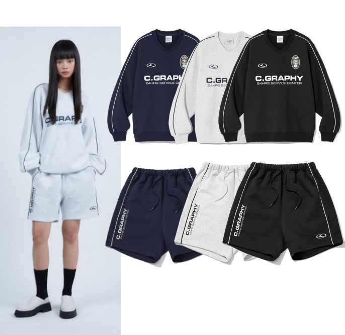 24H TRACK V-NECK MAN TO MAN SET UP