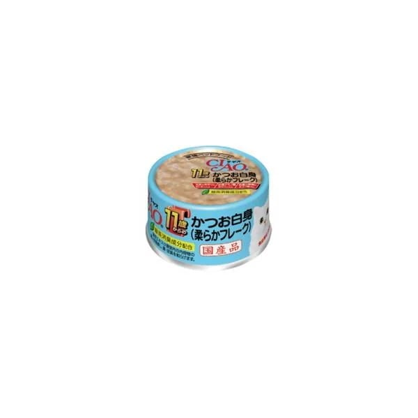 【1ケース】【お取り寄せ対象品】チャオ 11歳からのかつお白身 75g[いなばペットフード CIAO(チャオ)] *48個
