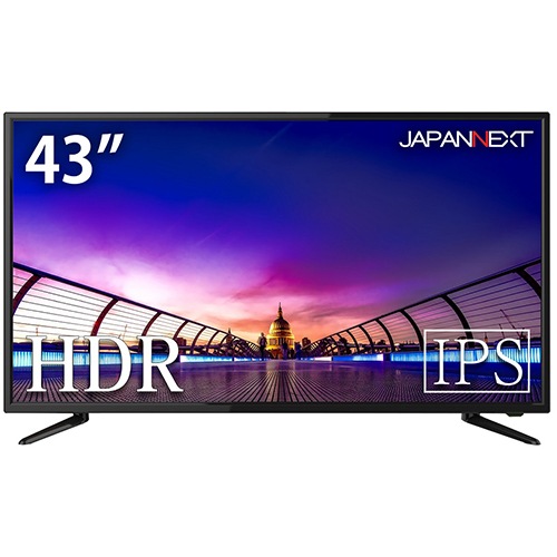 JAPANNEXT（ジャパンネクスト） 43型 液晶ディスプレイ（4K UHD/60Hz/3ms/IPS/半光沢/HDR対応/FreeSync/MHL接続対応/スピーカー搭載/HDMI 2.0/Dis