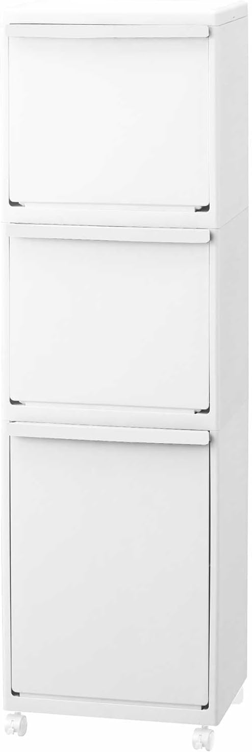 【通販限定】 天馬(Tenma) スリムなデザインでインテリアに調和する多段分別ゴミ箱 白 日本製 ホワイトラッシュ 多段分別 子供でも分別しやすい多段分別機能 【組み立て不要】【カラー