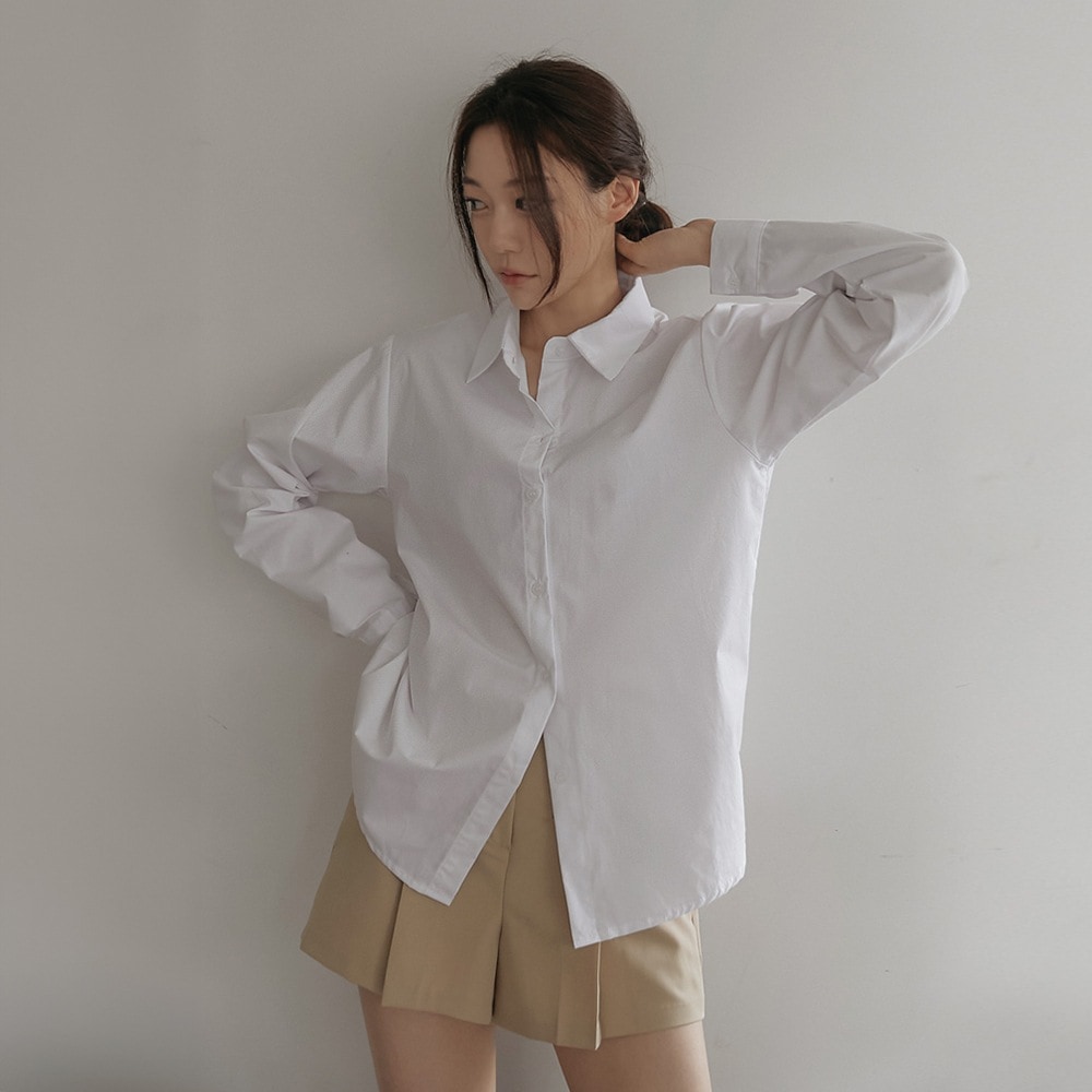 6天井突破/ユナジョンジョンジ着用リンデンベーシックコットンシャツ