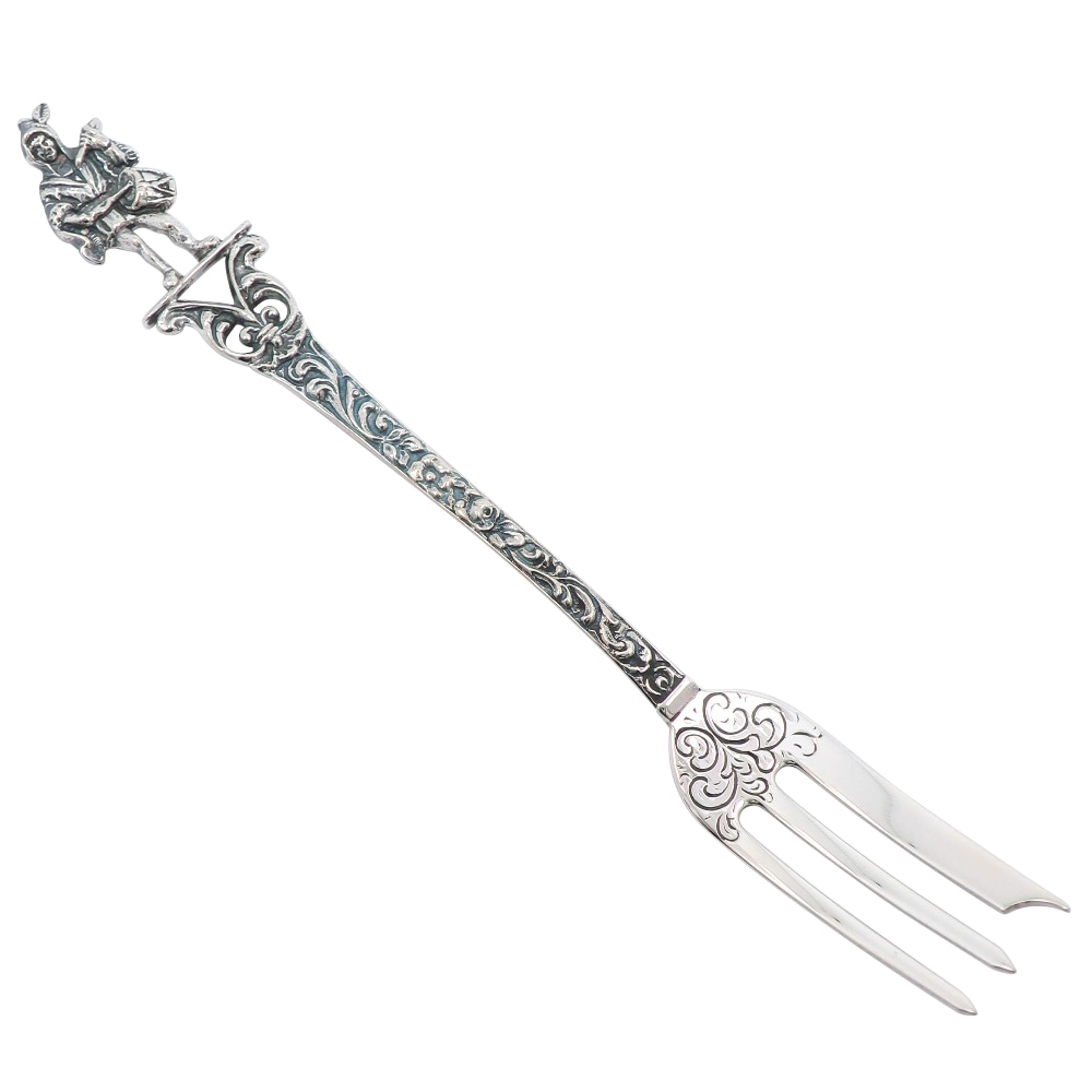 CHRISTOPH WIDMANN クリストフ・ウィドマン ケーキフォーク ミュージシャン ドラム 音楽隊 カトラリー シルバー925 _ 中古品 Aランク 8,415円