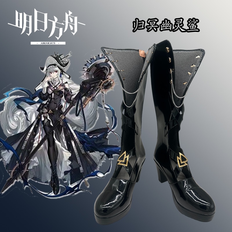 靴 Arknights Return ゴーストシャーク エリーニ ルーメン スウィーピング シューズ ハイヒール ブーツ アニメ シューズ