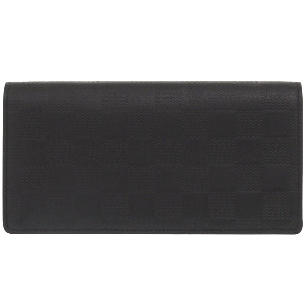 美品 ポルトフォイユ ブラザ ダミエ N63010 長財布 ダミエアンフィニ/ダミエアンフィニ ブラック LV 0083【中古】 メンズ