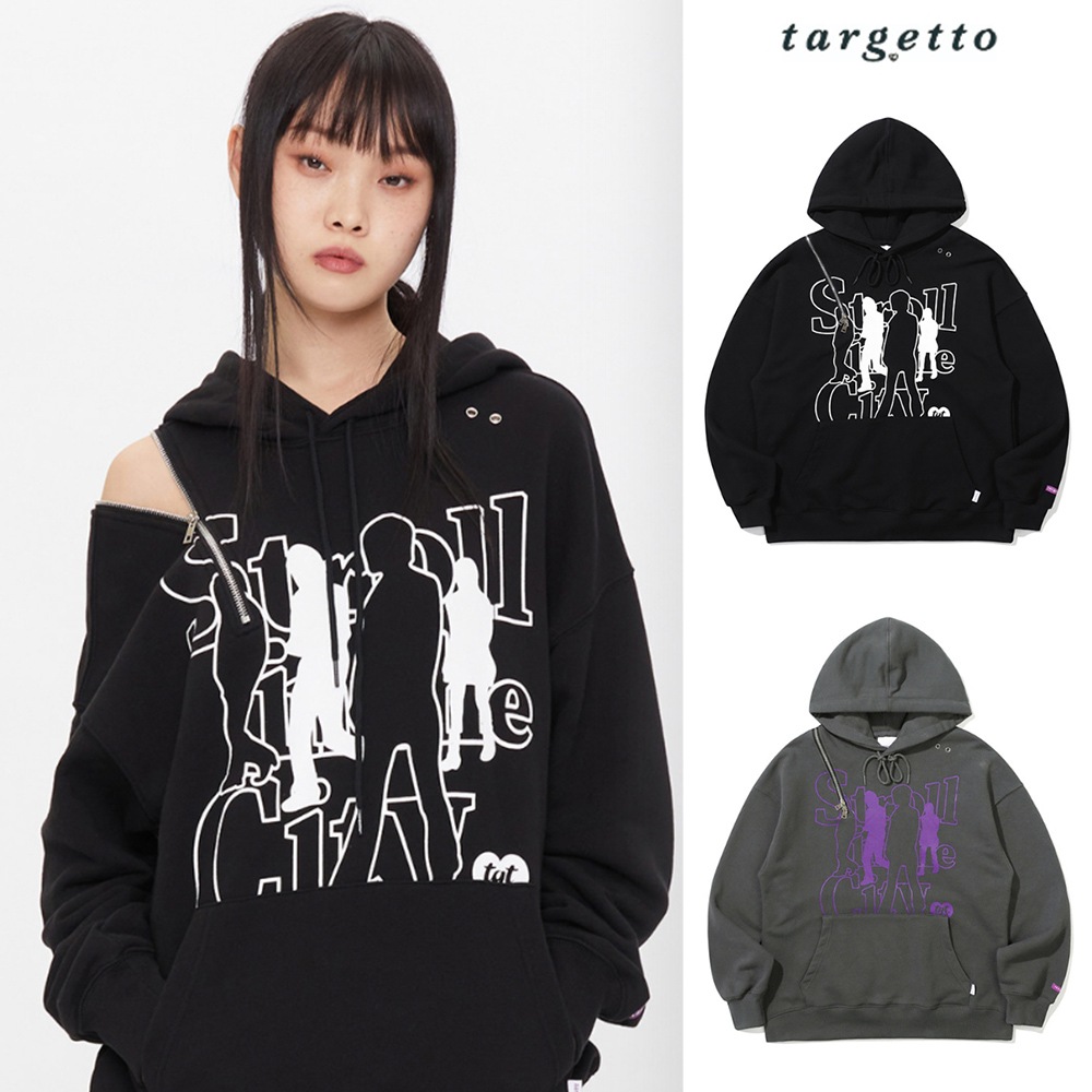 [TARGETTO] SLIT ZIPPER HOODIE