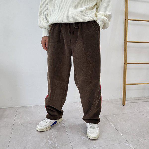 メンズ コーデュロイ トラック ワイド バンディング パンツ BT-PTW-Q010-ブラウン 9,736円