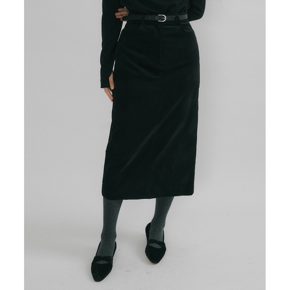 REORG OSON シルキーミディスカートブラック