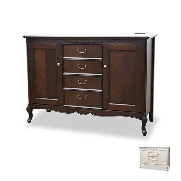 サイドボード クラシック調 猫脚 フルール 幅114cm 開梱設置 89,540円