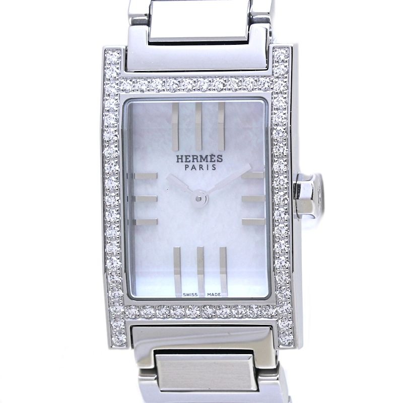 腕時計 レディース 腕時計 レディース タンデム ベゼルフルダイヤモンド TA1.231.213/3800【磨き済/電池交換済】ステンレススチール /40050【中古】