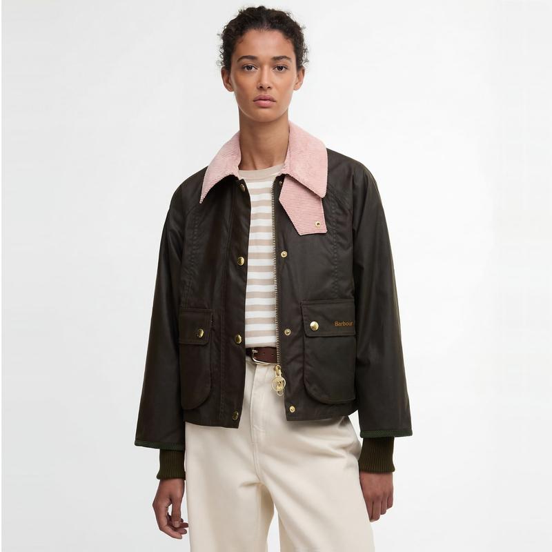 [26SS] 女性 ベージュ Cropped Beadnell ワックス ジャケット (URJU6E307L3)