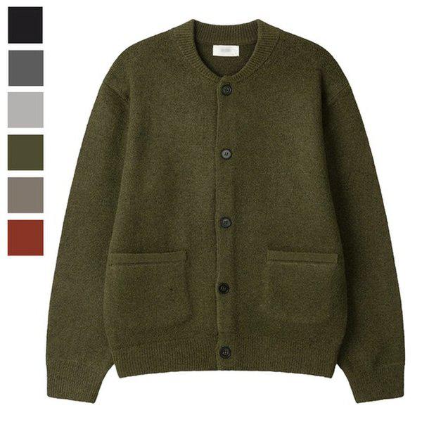 メンズアルテラウンドポケットボタンカーディガンSG-CA-Q084-カーキ