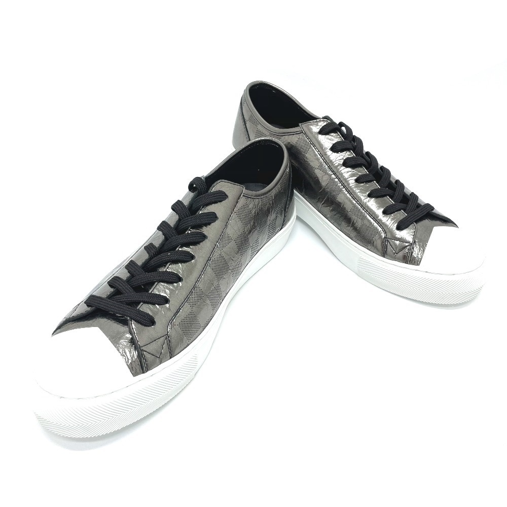 スニーカー 1A90GA タトゥーライン ダミエ レザー グレー