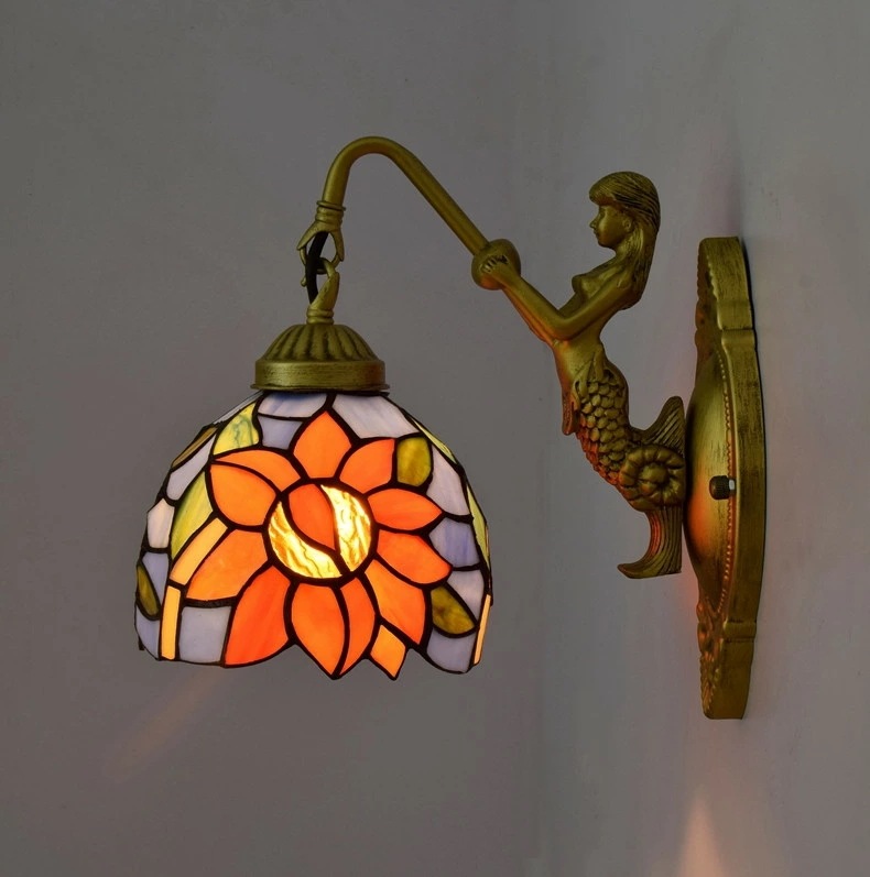 ブラケットライト 照明 ウォールライト おしゃれ ステンドグラス 照明器具 アンティーク 壁掛け照明 玄関照明 壁掛けライト LED北欧 室内照明 インテリア