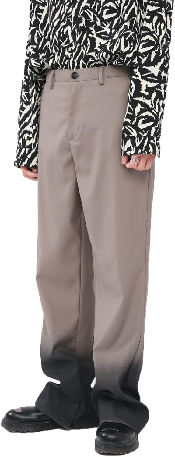 グラデーション イージーパンツ メンズ スラックス 前開きジッパー カジュアル デザインセンス モード系 ストリートファション 男性 ロングパンツ 春 秋 おしゃれ 脚長 ルーズ 長ズボン 爽やか