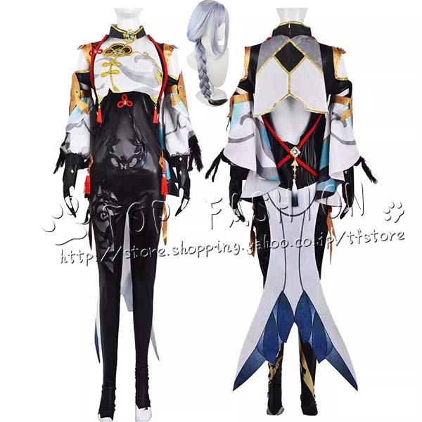 【品質良い 大好評中】原神 げんしん 風 申鶴しんかく コスプレ衣装 ウィッグ cosplay コスチューム ハロウィン クリスマス