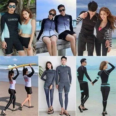 【急速出荷!】人気商品 ペアルック 水着レディース水着メンズ水着 長袖 ラッシュガードスポーツ水着フィットネス韓国 ファッション水着セット 4,870円