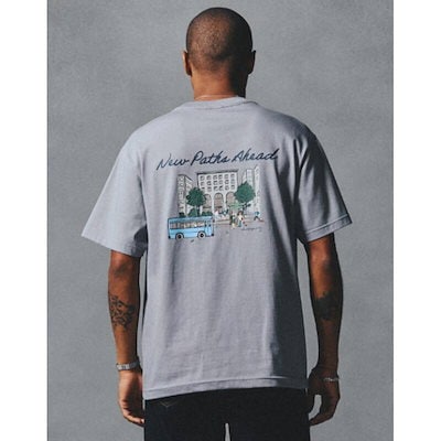 店頭正規品 HAZZYS ヘジス [HIS] グレー シナリー グラフィック Tシャツ HRTS6E806G2 1923248 7,426円
