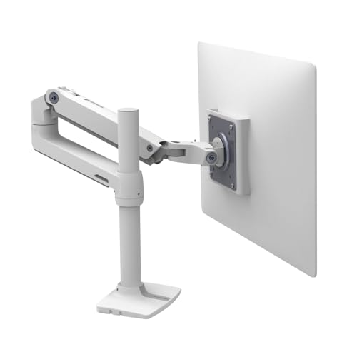 ERGOTRON エルゴトロン LX デスク モニターアーム 長身ポール ロングポール ホワイト/白 34インチ(3.211.3kg)まで VESA規格対応 45-537-216