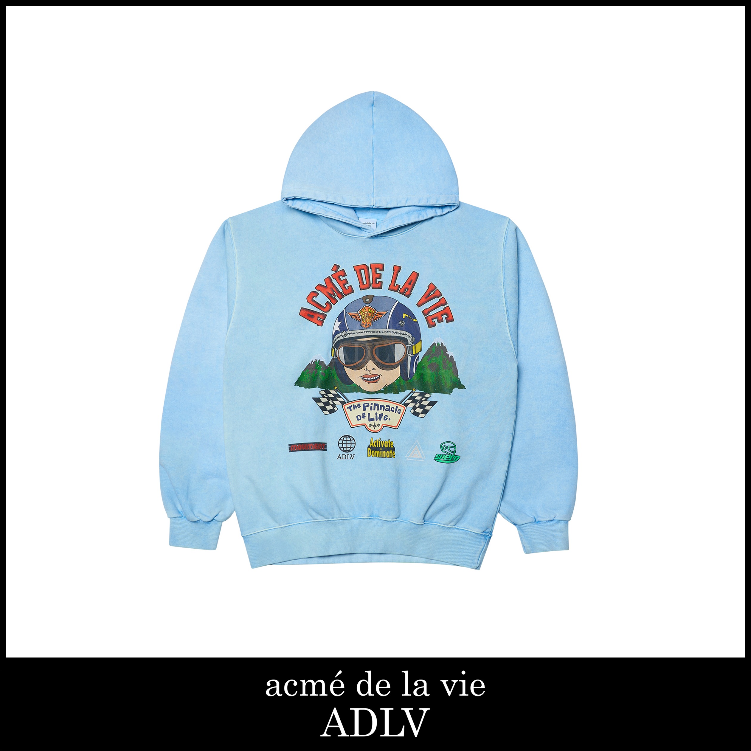 ADLV BIKER HELMET HOODIE SKY BLUE