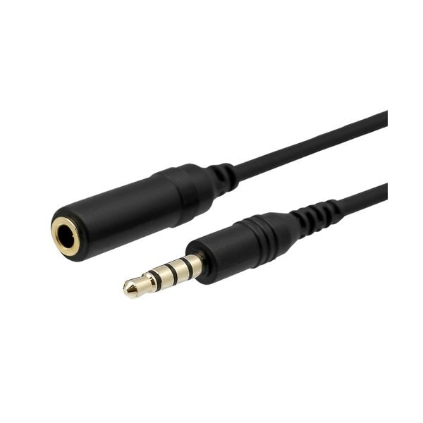 （まとめ） オウルテックオーディオ延長ケーブル ブラック 1.5m OWL-CB35PJ15-BK 1本 [x5セット]