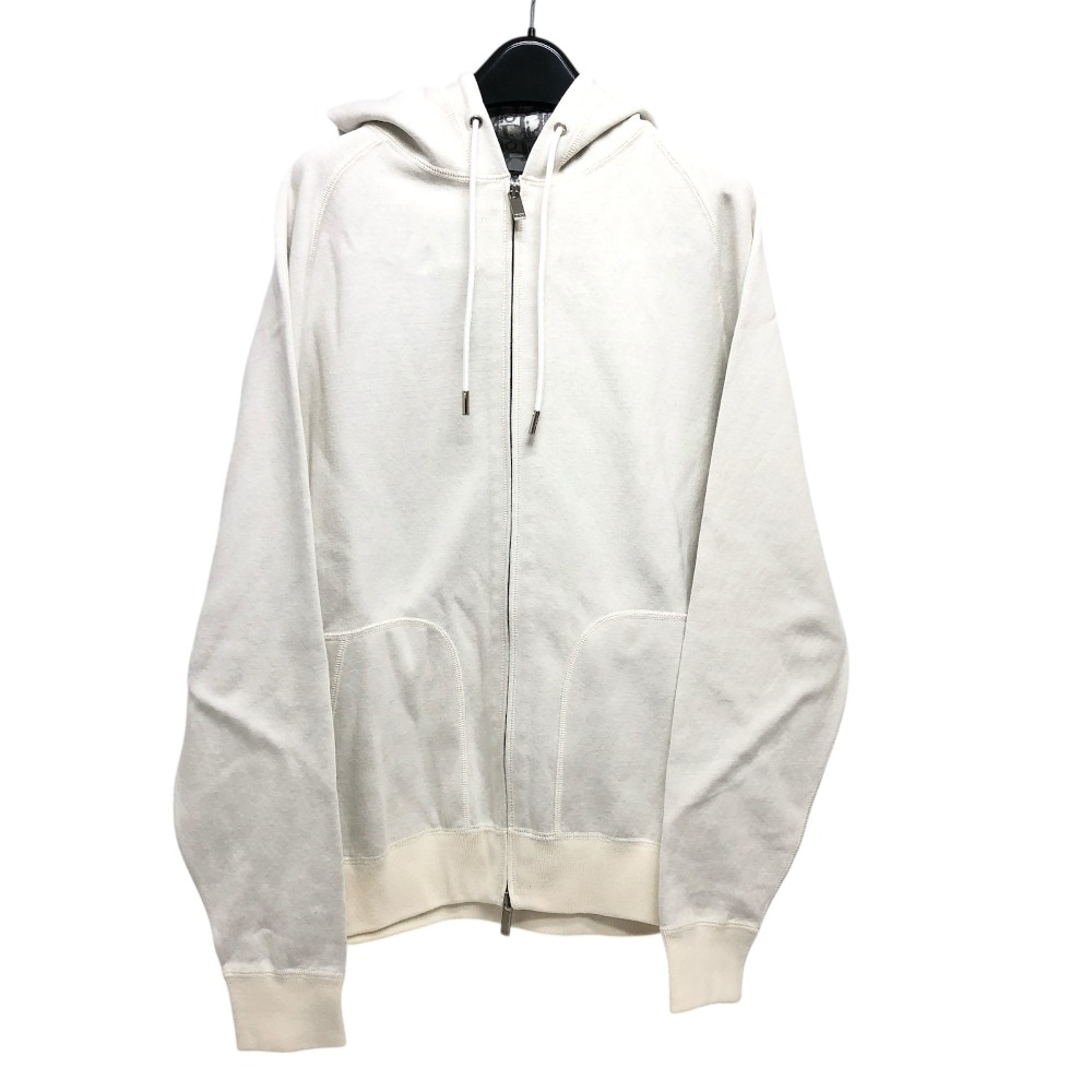 パーカー 113M221AT225 オブリーク ジップアップ アパレル コットン ホワイト