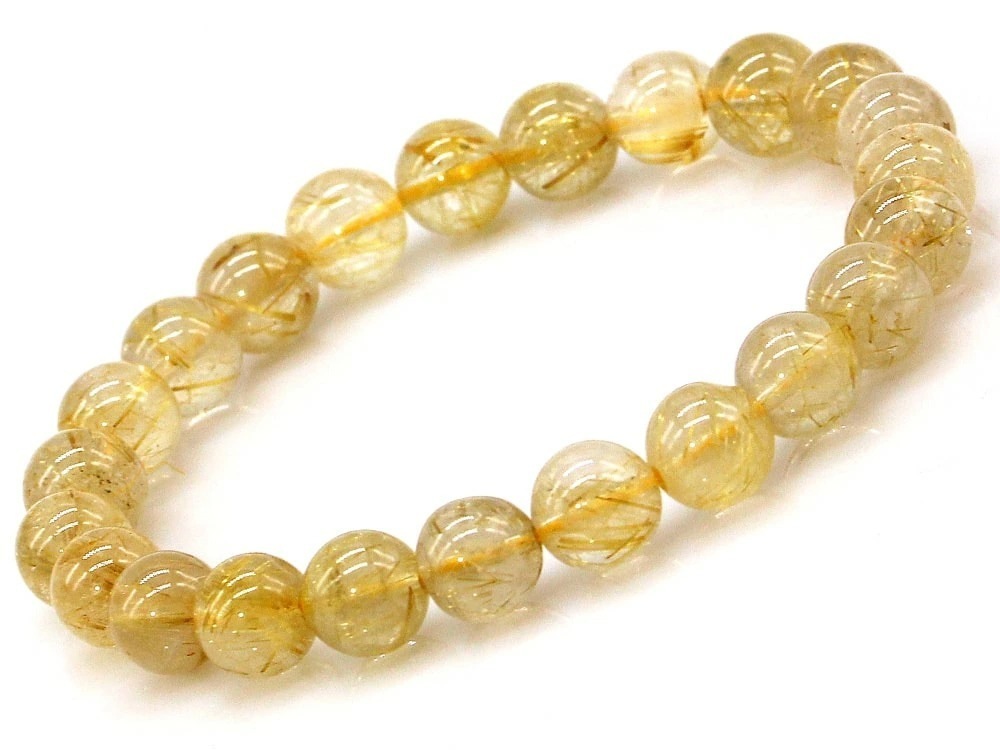 ゴールドルチルクォーツ ルチルクォーツ ブレスレット 8mm パワーストーン ブレスレット メンズ レディース 天然石 数珠 アクセサリー メンズブレスレット レディースブレスレット パワー h363