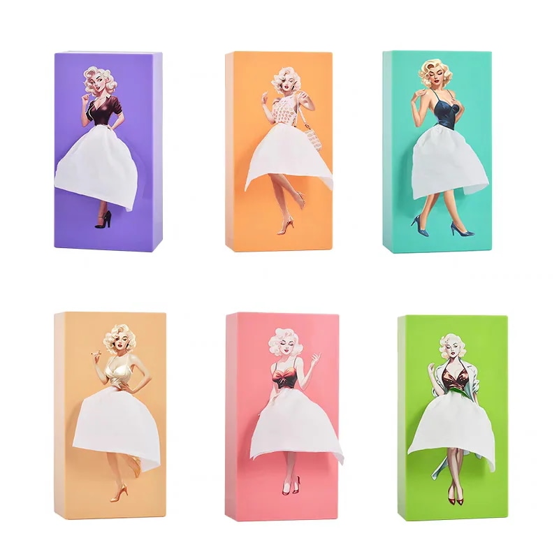 Qoo10] マリリン・モンローティッシュ箱漫画少女テ : 日用品雑貨