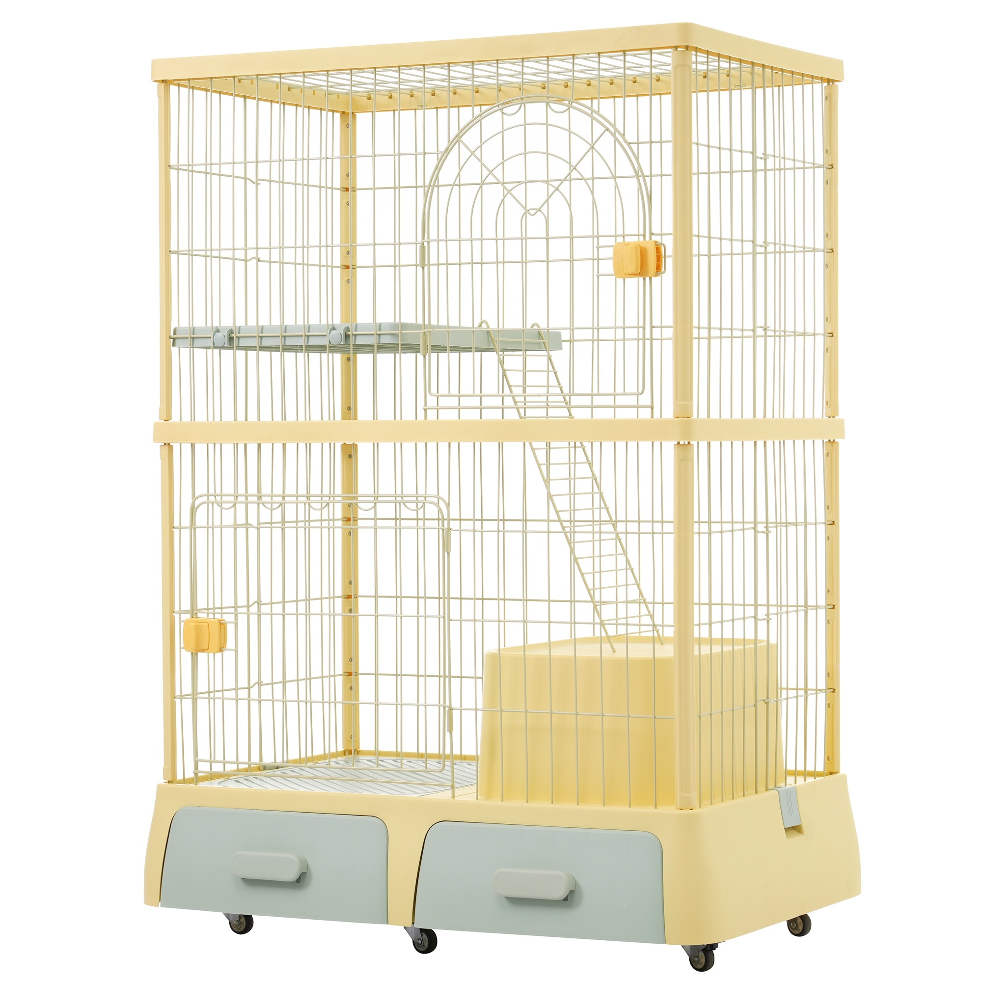 【国内発送,送.料無料】ペット高さ調節対応 205～285cm ドア ケージ 留守番 保護 ネコ 脱走防止 柵 フェンス 脱走防止 猫用 多頭飼い 多頭 スチール ペットケージ 新生活【ブラック】