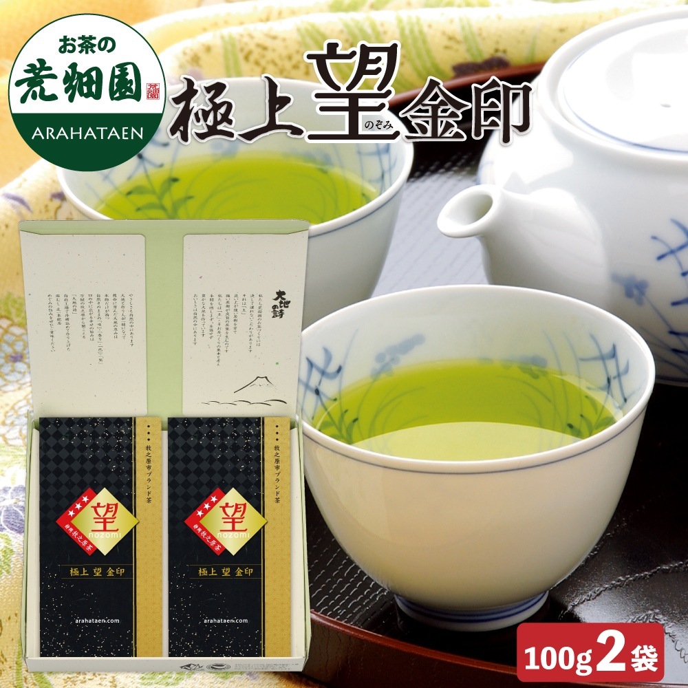 極上望 金印 100g 2袋箱入 ギフト プレゼント 茶葉 お茶 お茶の葉 緑茶 深蒸し茶 静岡茶