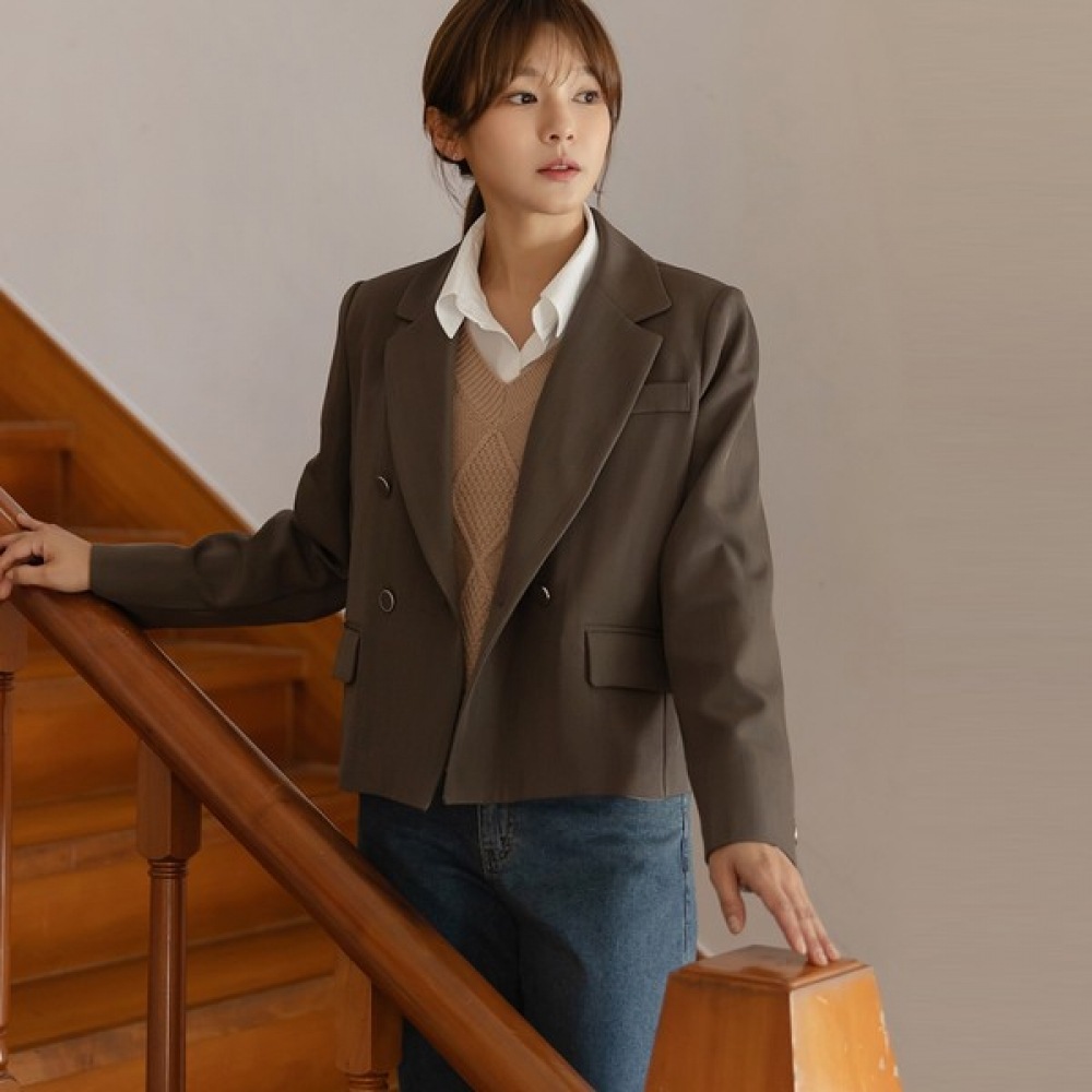 (Elysia) フォーマースタンダードダブルクロップドジャケット