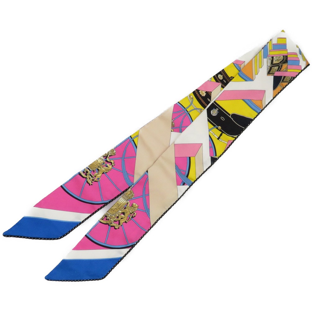 未使用品 ツイリーポケット スカーフ シルク/シルク ピンク 0042【中古】 レディース