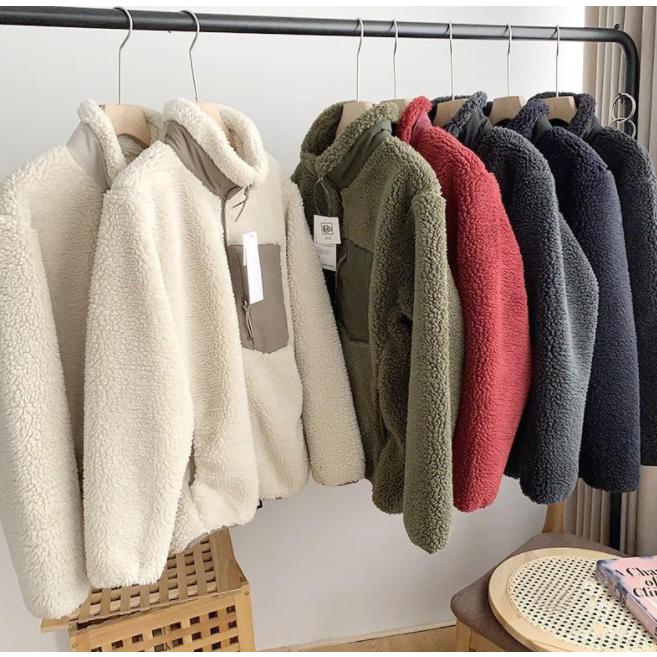 【2枚購入で100円OFF】ボア アウター リバーシブル レディース ブルゾン フリース ビッグシルエット オーバーサイズ シンプル ストリート カジュアル ミリタリー 秋 冬 冬服