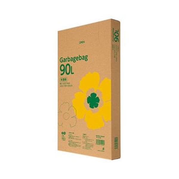 (まとめ)TANOSEE ゴミ袋エコノミー 半透明 90L BOXタイプ 1箱(110枚)(×5セット)