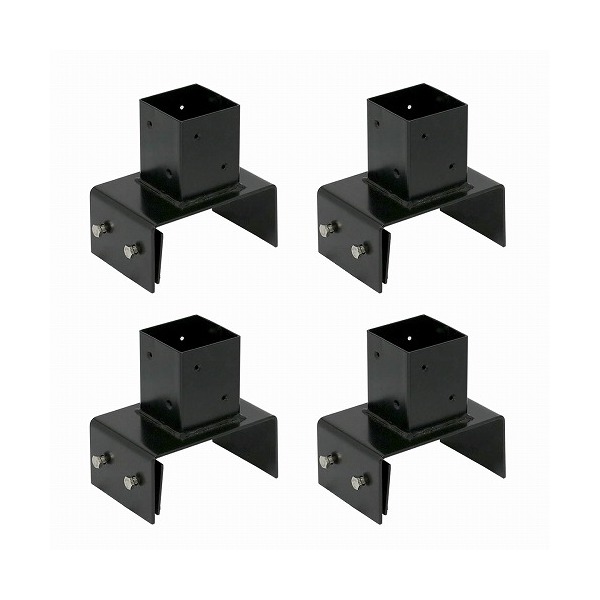 住まいスタイル ラティスフェンス支柱固定金具ブロック用15cm(4個) ブラック S-BB7215-4P メーカー直送