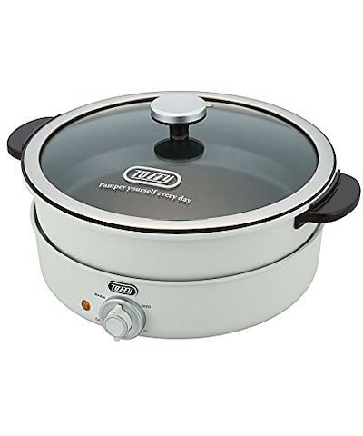 【Toffy/トフィー】 電気グリル鍋 (アッシュホワイト) K-HP2 鍋内鍋たこ焼きプレート