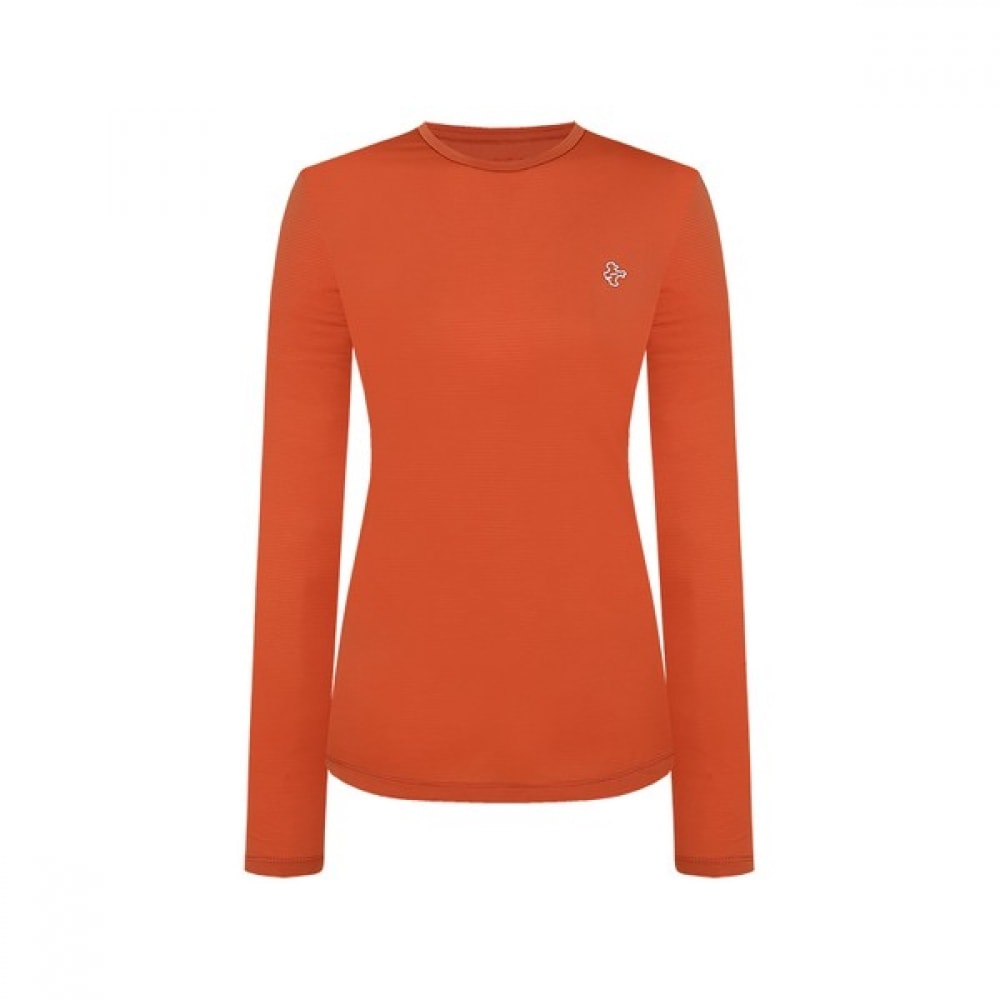 [ルイカステル] レディースアイルカザンストライプクールラウンドTシャツ（クールフィーリング）